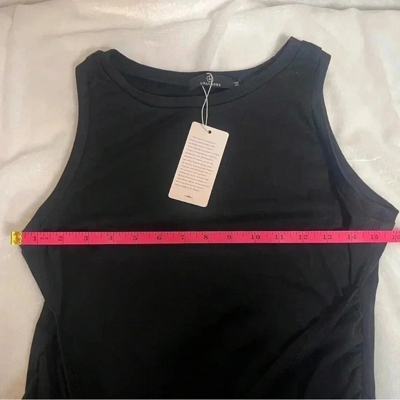 Casual Sleeveless Beach Tank Ruched Mini Dress NEW - Picture 6 of 6